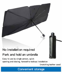 2026 <b>Car</b> Front Windshield <b>Sunshade</b> Umbrella Manual Metal Frame Plastic Handle Business Gifts - Product Image 2