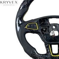 Volant sport Kryvex pour Mustang Mk3 15-18 - Fibre de carbone et cuir, ajustement personnalisé