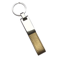 Porte-clés en cuir personnalisé vierge, produit de marque en métal, livraison rapide, vente en gros