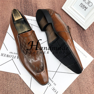 Nouvelles chaussures en cuir à bout pointu de style britannique - Chaussures d'affaires en cuir véritable pour hommes - Chaussures habillées en cuir simple - Product Image 2