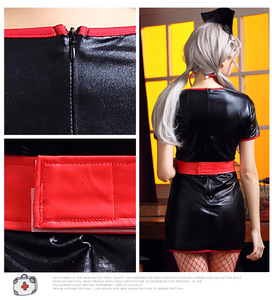 Disfraz de enfermera y médico de Halloween para adultos, disfraz de enfermera de sirvienta oscura, juego de rol, lencería Sexy, disfraz de Cosplay de enfermera traviesa para mujer - Product Image 4