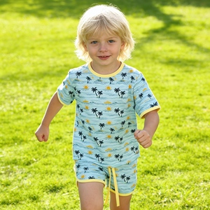 Set Pigiama Estivo 2026 in Bambù per Neonata, Traspirante a Maniche Corte, Morbido Completo Notte per Bambine - Product Image 1