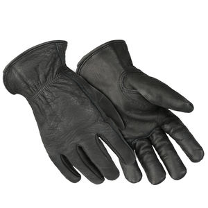 Guantes DE TRABAJO impermeables de cuero de invierno negro para conductores Guantes de cuero de seguridad para motocicletas con forro polar Enviar solo a EE. UU. - Product Image 1