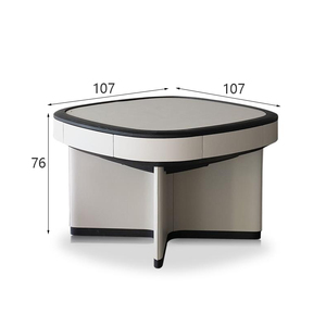 Table de Mahjong Automatique Moderne en Bois Massif pour Divertissement Familial avec Poche de Rangement et Surface en Cuir pour le Poker et les Jeux de Casino - Product Image 4