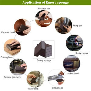 Hoch dichte Emery Sponge Rub Küchen topf reinigung Scharfes Polieren Exportierter Schleif blocks chwamm - Product Image 6