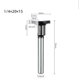 Carbon tinh thể tấm hồ quang uốn Tích hợp công cụ tạo hình cho máy cắt tỉa Bộ định tuyến <span class=keywords><strong>bit</strong></span> hình chữ T uốn trang trí gỗ - Product Image 2