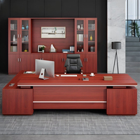 Bureau exécutif en bois en forme de L Directeur général Chef Bureau Mobilier d'affaires