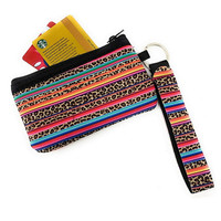 Portefeuille mini-bracelet en néoprène, mignon et portable, avec fermeture éclair, porte-cartes d'identité pour femmes, noir uni, logo personnalisé, vente en gros
