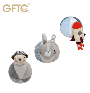 0-12 mesi di attività del bambino palla giocattolo peluche morbido animale di peluche con sonaglio pieno di cotone PP Super morbido peluche lavato Technics - Product Image 4