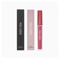 Gloss à lèvres mat longue tenue, formule minérale, étanche, en gros, sur mesure, faible MOQ, avec boîte et logo, marque privée