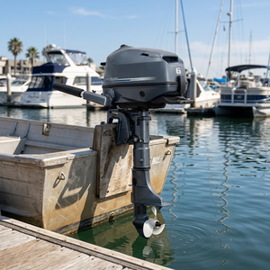 Moteur 4 temps 6 CV, moteur de bateau de pêche portable ultra léger, moteur à hélice externe 4 temps - Product Image 3