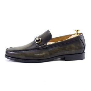 Mocassins plats en cuir de haute qualité pour hommes, faits à la main, en cuir de vachette, confortables, à semelle souple, rehaussants, respirants, pour l'automne - Product Image 6