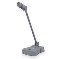 Un microphone de conférence filaire unidirectionnel gris robuste pour les présentations, les discussions et les conférences de presse