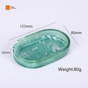 Aleo personalizzato fatto a mano eco-friendly in resina, Kit multifunzione per bagno, portasapone e cosmetici, espositore - Product Image 4