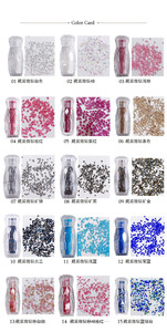 Microdiamantes de cristal de 15 colores, diamantes mezclados, Pixie, para decoraciones Nail Art - Product Image 5