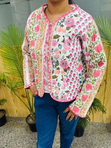 New Cotton Women's <b>Quilted</b> <b>Jacket</b> Block Printed Boho Style <b>Quilted</b> Handmade <b>Jackets</b>, Gifts Button Closer <b>Jacket</b> for Women Gifts - Product Image 5