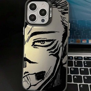 Graffiti visage <span class=keywords><strong>Photo</strong></span> impression plaqué argent clé TPU PC étui de téléphone portable pour <span class=keywords><strong>Iphone</strong></span> 8 X Xr Xs 11 <span class=keywords><strong>12</strong></span> 13 14 15 16 17 Pro Max - Product Image 1
