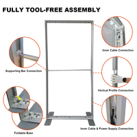 Boîte à lumière LED SEG pliable personnalisée ADMAX, sans outil, avec cadre en PVC, toile de fond pour salon professionnel et exposition