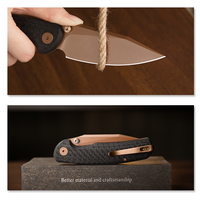 Couteau pliant de poche TRIVISA Hornet Pro-CG EDC pour hommes, lame 14C28N, manche G10 avec clip, survie, camping en plein air, chasse