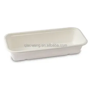 disposable single compartment 500ml rectangular paper box 100% compostable