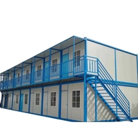 Maison préfabriquée personnalisée à faible coût certifiée CE, maison conteneur démontable en kit, service après-vente, dortoir pour travailleurs, école