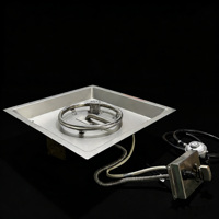 Kit de brûleur carré de 480 mm, système de foyer extérieur au gaz LP, foyer chauffant