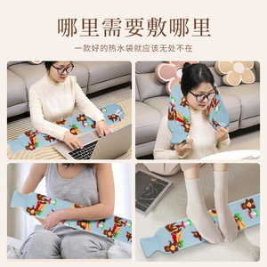 New trendy <b>hot</b> <b>water</b> <b>bottle</b> for warming your bed a large-capacity, <b>long</b> rubber <b>hot</b> <b>water</b> <b>bottle</b> perfect for autumn and winter. - Product Image 3