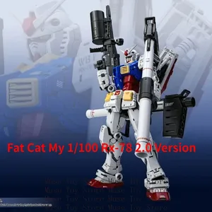 Chất Béo Mèo Mô Hình RX-78-2 <span class=keywords><strong>1</strong></span>/<span class=keywords><strong>100</strong></span> Quy Mô Lắp Ráp Kit 2.0 Mở rộng Phiên Bản Rg <span class=keywords><strong>1</strong></span>/144 New Nhựa Robot Hành Động Hình Đồ Chơi - Product Image 3