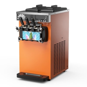 Machine à Glaces Professionnelle en Acier Inoxydable 3 Parfums, <span class=keywords><strong>Sorbetière</strong></span> Gelato de Comptoir - Product Image 3