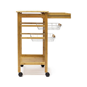 שירות עגלת רולר רב תפקודי המשרתים טרולי מתלה עם מגירת אחסון וסלים לחלל קטן - Product Image 5