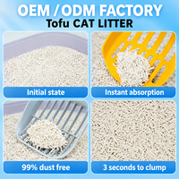 Litière pour chat au tofu de soja, parfum citron, alternative durable à la litière à base d'argile, qualité supérieure, certifiée BSCI CE, vente chaude