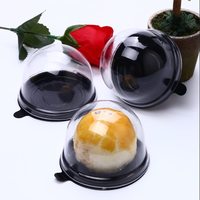 Boîte à muffins alimentaires en plastique transparent de 2 pouces sans BPA cadeau d'anniversaire de mariage mini boîte à gâteaux au chocolat boîte dôme à biscuits de qualité alimentaire