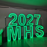 Chiffres lumineux LED personnalisés de 3, 4 et 5 pieds pour la décoration de fête de remise des diplômes 2027, location d'enseignes événementielles