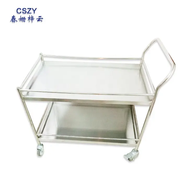 Full Welded #304 Stainless Steel Trolley For Hospital Or Clean Lab Room