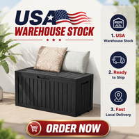 Stock entrepôt USA : Boîte de rangement extérieure en résine de 270 L (72 gallons) pour patio, jardin, accessoires de piscine et coussins
