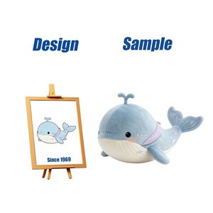 Peluche baleine marine personnalisée de la marque Shengye, jouet en coton PP doux, poupée animale pour aquarium, cadeaux d'entreprise et événements festifs - Product Image 1