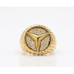 DIVYORO Gold Plated <b>Mens</b> Fashion <b>Ring</b> Copper Brass Classic Jewelry Design Premium Finish Modern Festive Occasions Daily 7g - Product Image 1