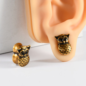 Tunnels d'<span class=keywords><strong>oreille</strong></span> en cuivre punk, <span class=keywords><strong>double</strong></span> évasement, dilatateurs d'<span class=keywords><strong>oreille</strong></span> creux, écarteurs d'<span class=keywords><strong>oreille</strong></span>, 8-25 mm, bouchons d'<span class=keywords><strong>oreille</strong></span> rétro, bijoux de piercing corporel - Product Image 3