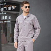 Ensemble de combinaison de travail pour homme en coton respirant d'été, tissu durable absorbant la transpiration, impression numérique, construction