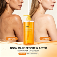 Gel Douche Liquide Herbal Hydratant Doux au Curcuma et Vitamine C pour une Peau Éclatante et un Teint Uniforme Quotidien