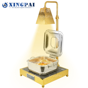 XINGPAI <span class=keywords><strong>restaurante</strong></span> suministros árabe lujo oro eléctrico <span class=keywords><strong>comida</strong></span> calor preservación lámpara infrarroja <span class=keywords><strong>comida</strong></span> calentador lámpara para buffet - Product Image 4