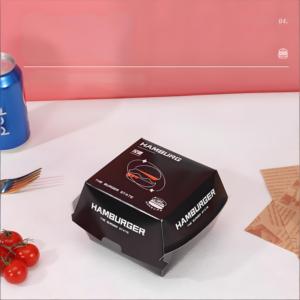 カスタムロゴ入りUV生分解性リサイクル可能段ボール使い捨てハンバーガーフライドチキン包装ファストフードバーガー - Product Image 4
