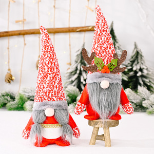HB-959 statuina rossa svedese Tomte Santa scandinava Mr e Mrs Christmas Gnomes peluche - Product Image 4