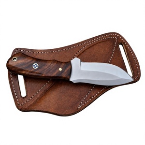 Couteau de camping Skinner personnalisé fait main en acier carbone 1095, pointe tombante, manche en bois, personnalisable avec étui en cuir, couteau cadeau OEM - Product Image 4