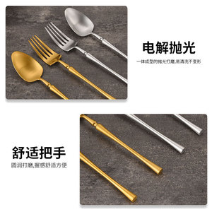 Ensemble de couverts miniatures en acier inoxydable 304, forme ovale, vaisselle durable pour les fêtes - Product Image 5