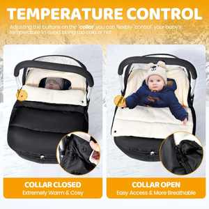 Housse universelle pour siège auto bébé avec fermeture éclair réglable, housse de siège auto bébé pour l'hiver - Product Image 6