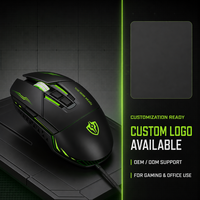 Souris de jeu optique filaire G7 avec prise en charge des macros jusqu'à 8800 DPI, design ergonomique USB pour PC portable