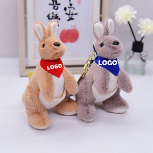 OEM tùy chỉnh <span class=keywords><strong>Kangaroo</strong></span> nhồi bông Keychain nhỏ Khăn Thiết kế siêu mềm sang trọng PP bông <span class=keywords><strong>Logo</strong></span> in trang trí nội thất Túi phụ kiện - Product Image 5
