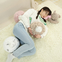 Vente chaude de haute qualité personnalisé rond en peluche gros mouton jouet mignon petit mouton en peluche jeter oreiller