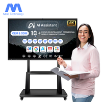 Pizarra Inteligente Todo en Uno MIDA con Asistente de IA, Pizarra Interactiva Inteligente 4K con Cámara EDLA Android para Educación, Reuniones y Presentaciones